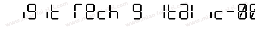 Digit Tech 9 Italic字体转换
